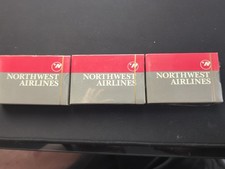 Vintage Northwest Airlines 3 Playing Card Decks Sealed Aviation Collectible picture