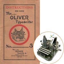 Oliver No.5 Typewriter Instruction Manual User Repro Antique Vtg No.6 picture