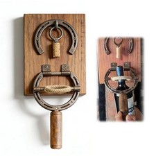 Wine Bottle Opener Wall Mounted Rustic Horseshoe  Vintage Industrial Bar Decor picture