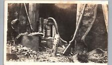 MACHINE GUN BELT WW1 original real photo postcard rppc battlefield bunker nest picture