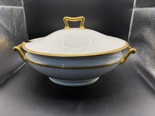 Antique Theodore Haviland Limoges France Covered Tureen Gold Rim 10