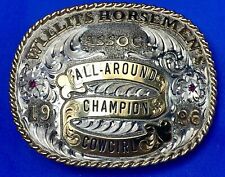 All Around Champion Cowgirl Willits Horsemen's Assoc 96 Trophy belt buckle by Gj picture