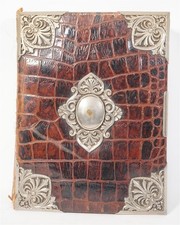 Antique Photo Album Before 1900 Leather Fitting Over 70 Photos Family Children picture