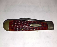 Vtg Vintage Case XX 6235 1/2 Red Bone Jack Knife 1940-1964 Outstanding Snap picture