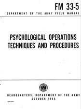184 pg. 1966 FM 33-5 Psychological Operations Techniques & Procedures on Data CD picture
