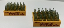 Vintage 1950's 2 SETS Miniature Coca Cola Bottles YellowCrate Coke 24 Bottles Ea picture