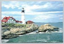Portland Head Light Lighthouse Portland Maine Coast Postcard picture