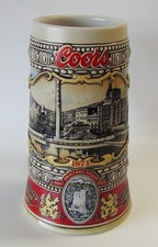 🍺 Vintage 1988 Coors Brewery Site 1873 Ceramic Beer Stein Golden Colorado picture