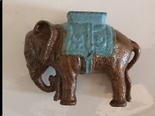 Vintage Metal Elephant Bank VERY NICE CONDITION 1930-40 Era picture