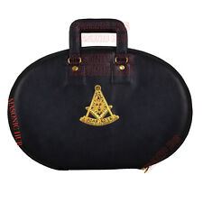 Masonic Hand Embroidered Past Master Chain Collar Case with Handle [ BLACK ] picture