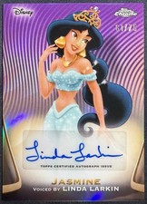 2025 Topps Chrome Disney - Princess Jasmine Purple Auto #/75 Aladdin #AA-LL picture
