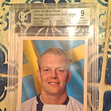 Be A Player 2001-02 Ultimate Memorabilia 2nd Ed Mats Sundin Waving Flag #14/30 picture