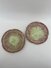 B'Artigiana Italian Red Cabbage Set of 2 Decorative Plates 9” Made In Italy picture