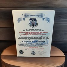 U.S.A.F. / AIR FORCE 90TH STRATEGIC MISSILE WING - CERTIFICATE OF ACHIEVEMENT picture