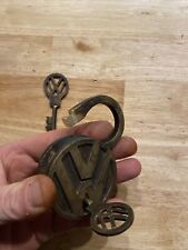 Volkswagen Padlock Lock Key Brass Patina VW Key Set Beatle Bug METAL Auto Car picture