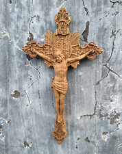 Crucifix Jesus Christ  Wooden cross  carved wooden cross wall cross wood picture