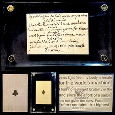 1700’s Historical Playing Card Riddle Recorded Message of a Sailor & Assassin picture