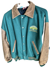 Disney World Animal Kingdom Pre-Opening Leather and Wool Jacket Size Large picture