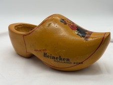 Vintage Heineken Holland Beer Wooden Dutch Clog Shoe Advertising Souvenir picture