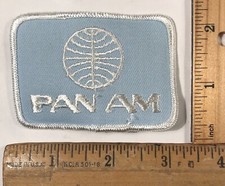 Vintage Pan Am Airlines Logo 2” x 3” Patch Airplane Aviation picture