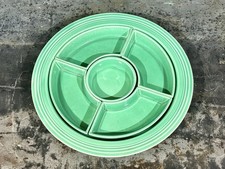 Vintage Fiestaware 6 Piece Relish Tray Complete Green Homer Laughlin USA picture