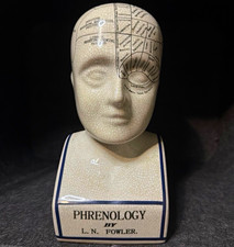 L.N. Fowler London Phrenology Head Bust Ceramic Figurine | Vintage picture