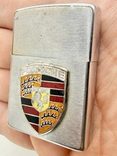 Scarce Vintage 1973 Porsche Advertising Zippo Lighter RARE WORKING picture