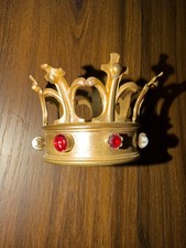 Antique Gilt Bronze Crown For Catholic Statue | Virgin Mary Santos | Rare picture