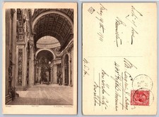 1911 St Peter's Basilica Interior Vatican City Rome Italy Postcard Posted picture