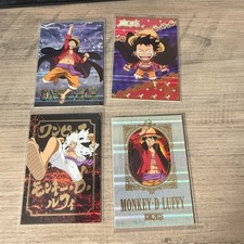4x Wave Holo Parallel - Monkey D Luffy - Panini One Piece Treasure Box picture