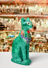 Unique Handcrafted Gemstone Bastet Statue, Egyptian Home Decor picture