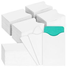 500 Pack Blank Keycard Envelope Sleeves, Card Protectors (White, 3.5 x 2.3 In) picture