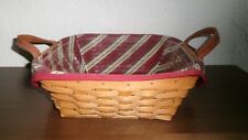 Longaberger Christmas Collection Silver Bells Basket w Liner, Protector picture