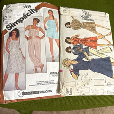 Simplicity 5535 & Very Easy Vogue 8766 Vintage Original Women’s Patterns Lot 2 picture