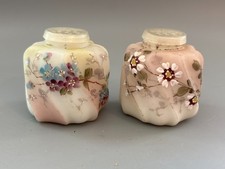 Antique c1894 Consolidated No 41 Ice Cube EAPG Opalware Salt Pepper Shakers picture