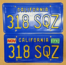 1970's California License Plates DMV Clear 1978 Chevrolet Blazer 1978 Validation picture