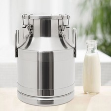 10 Liter Round Stainless Steel Milk Storage Can Milk Jug Transport Sealed Bucket picture
