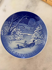 Bing & Grondahl B&G 1970 Danish Christmas Collector Plate 8in Porcelain Hanger picture