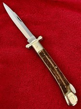 Vintage 1966 PUMA MEDICI Solingen Germany Pocketknife Swinguard Stiletto picture