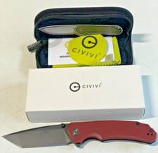 Civivi Pocket Knife Brazen Liner Lock C2023B G10 D2 Blade Burgundy Brand New picture
