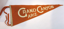 Old 1930's Grand Canyon Arizona Large White on Orange Felt 23