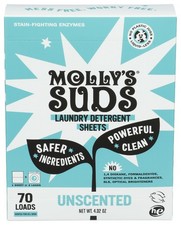 Mollys Suds Laundry Sheets Unscn 70L 4.32 Oz Pack Of 6 picture