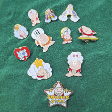 Vintage Ziggy Cartoon Enamel Pin Lot of 11 Tom Wilson Rainbow Hi Souper Star picture