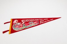 Vintage Schoenbrunn Village New Philadelphia Ohio Souvenir Felt Pennant 27