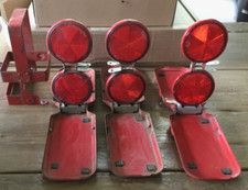 Vintage Miro Flare Roadside Vehicle Reflector Set of 3~ Industrial Gas Oil Decor picture