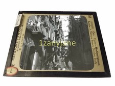 HISTORIC Magic Lantern GLASS Slide KLG MEDITERRANEAN LANDS STREET OF NAPLES IT x picture
