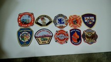 FIREFIGHTING PATCHES - LOT OF 10 - VINTAGE - NEW picture