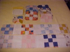 NINE PATCH  QUILT BLOCKS (50+  VARIOUS COLORS picture