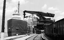 Pennsylvania Railroad Train Ore Docks Cleveland Ohio OH Reprint Postcard picture