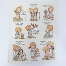 Vintage 1982 Hallmark Betsey Betsy Clark Sticker Sheet Religious Spiritual picture